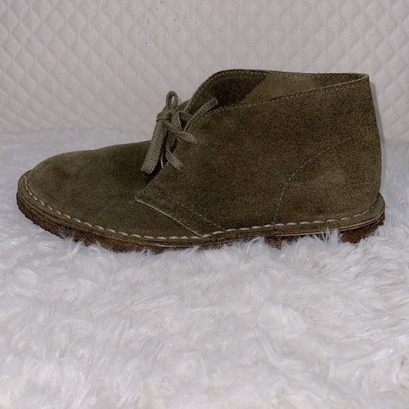 Crewcuts J. Crew Green Suede MacAlister Chukka Boots Shoes Kids Size K3 - Picture 10 of 13